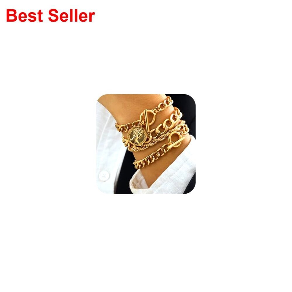 Alloy Adjustable Stackable Bracelets Set of 4 for Women